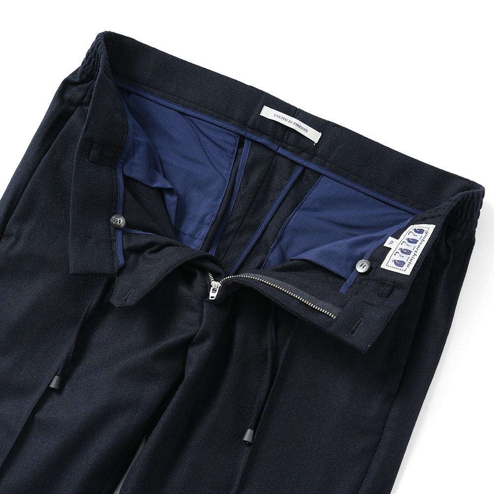 giab's ARCHIVIO ジャブスアルキヴィオ MASACCIO/M1 A7072U マサッチョ ウォッシャブルウール ドローコードパンツ NAVY