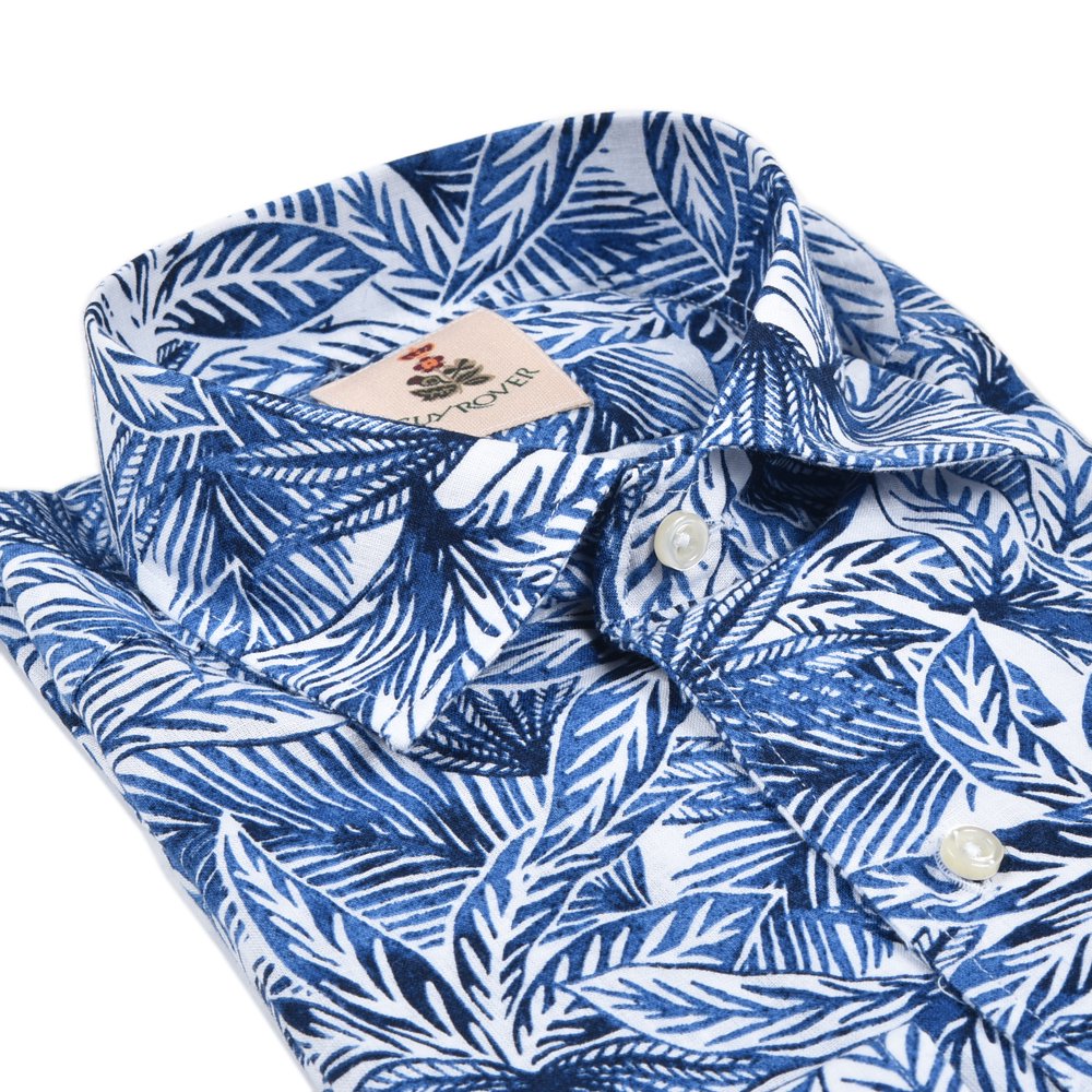 GUY ROVER ギローバー リネン・コットン ボタニカル イタリアンカラー