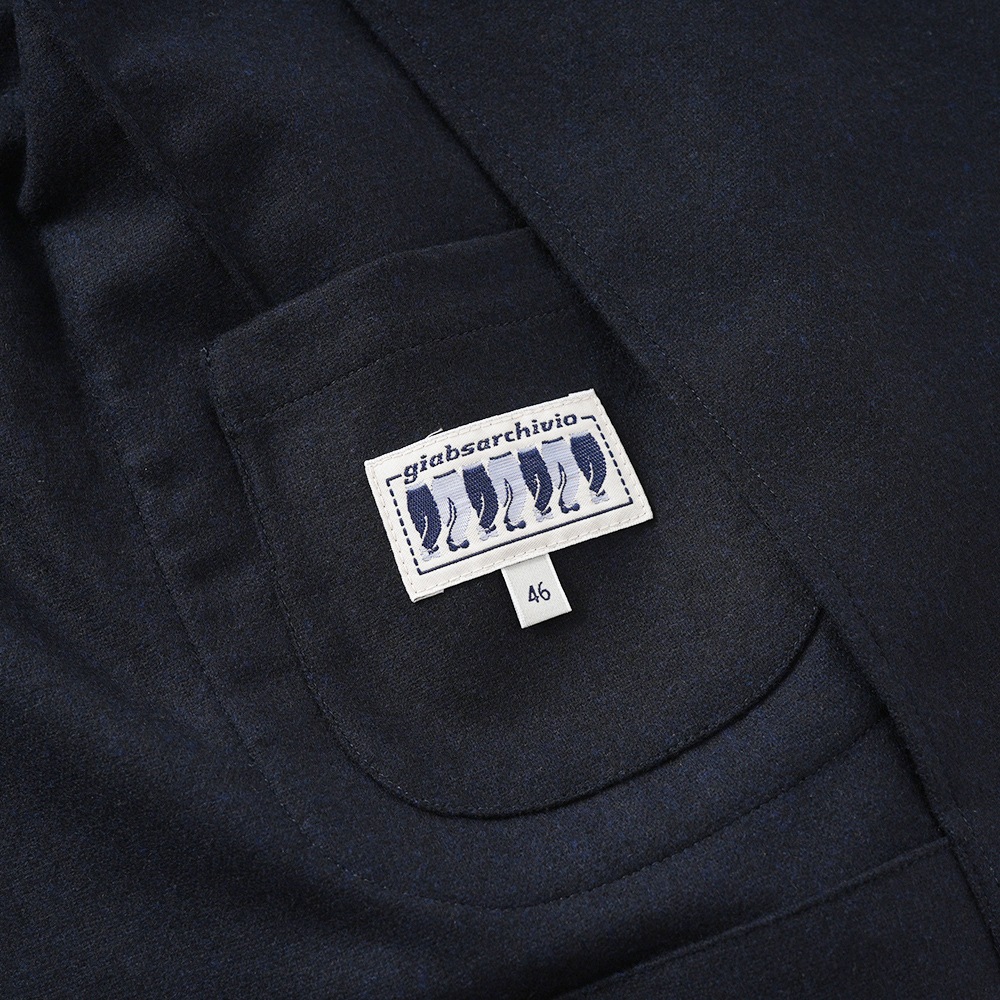 giab's ARCHIVIO ジャブスアルキヴィオ STROZZI/L A7072U ストロッツィ ウォッシャブルウール 2B ジャケット NAVY
