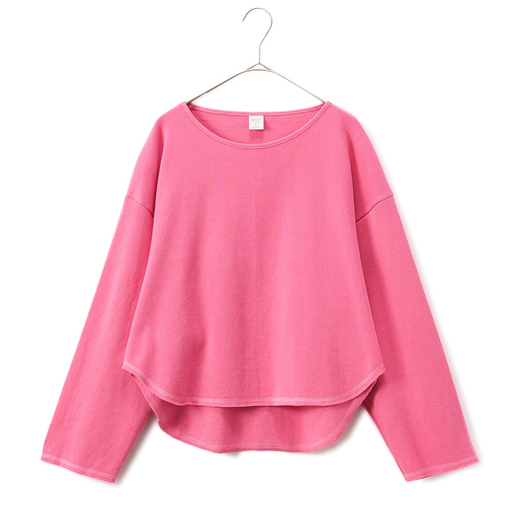 GICIPI ジチピ 2314A BROCCOLO ブローッコロ PESANTE ミラノリブ ショート丈 ワイドシルエット　ニットソー PINK