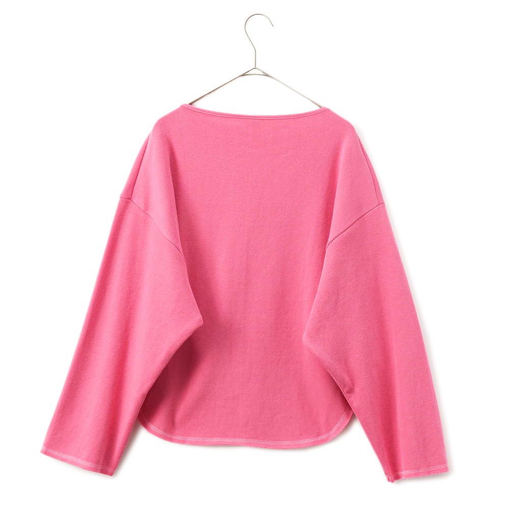 GICIPI ジチピ 2314A BROCCOLO ブローッコロ PESANTE ミラノリブ ショート丈 ワイドシルエット　ニットソー PINK