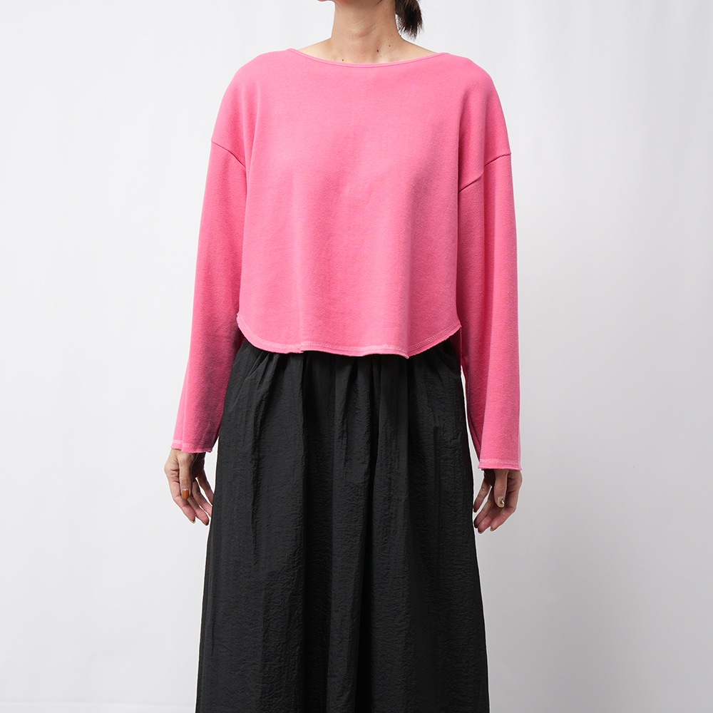 GICIPI ジチピ 2314A BROCCOLO ブローッコロ PESANTE ミラノリブ ショート丈 ワイドシルエット　ニットソー PINK