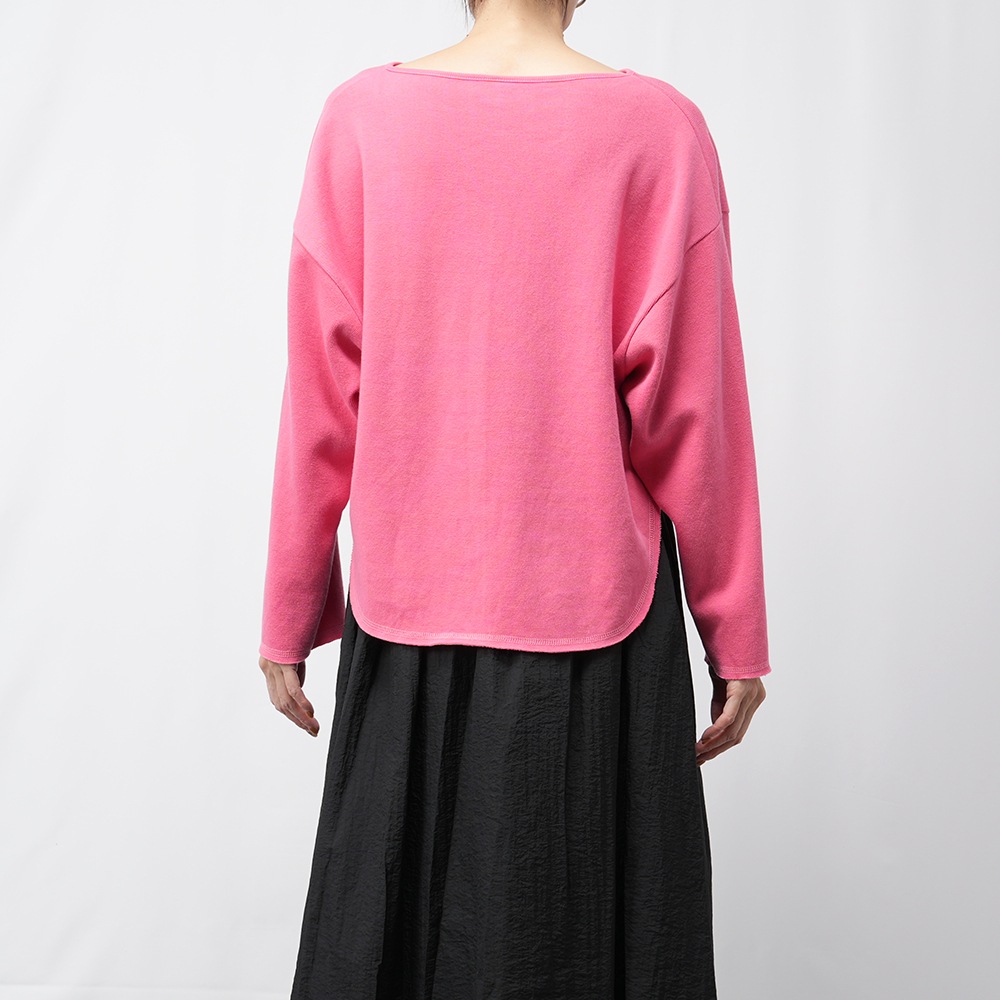 GICIPI ジチピ 2314A BROCCOLO ブローッコロ PESANTE ミラノリブ ショート丈 ワイドシルエット ニットソー PINK GICIPI ジチピ 2314A BROCCOLO ブローッコロ PESANTE ミラノリブ