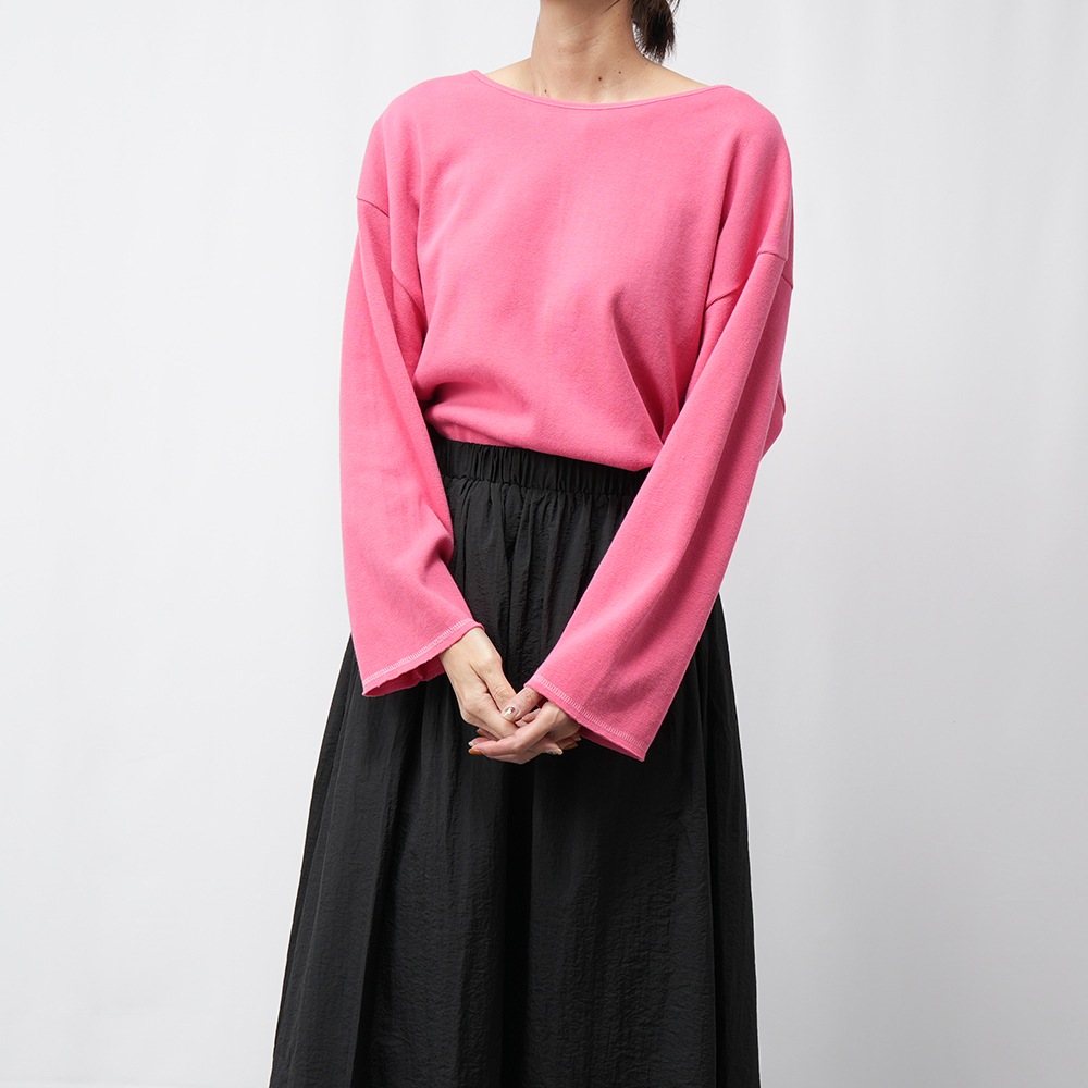 GICIPI ジチピ 2314A BROCCOLO ブローッコロ PESANTE ミラノリブ ショート丈 ワイドシルエット　ニットソー PINK