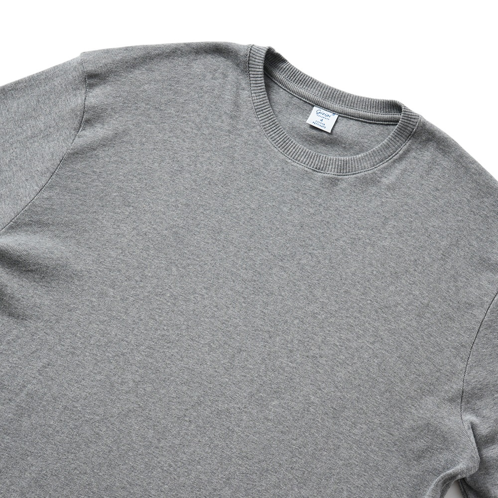 GICIPI ジチピ 2401A LUPO ルーポ COTONE SOFT コトーネソフト クルーネック リラックスフィットニットソー GRI.MELA