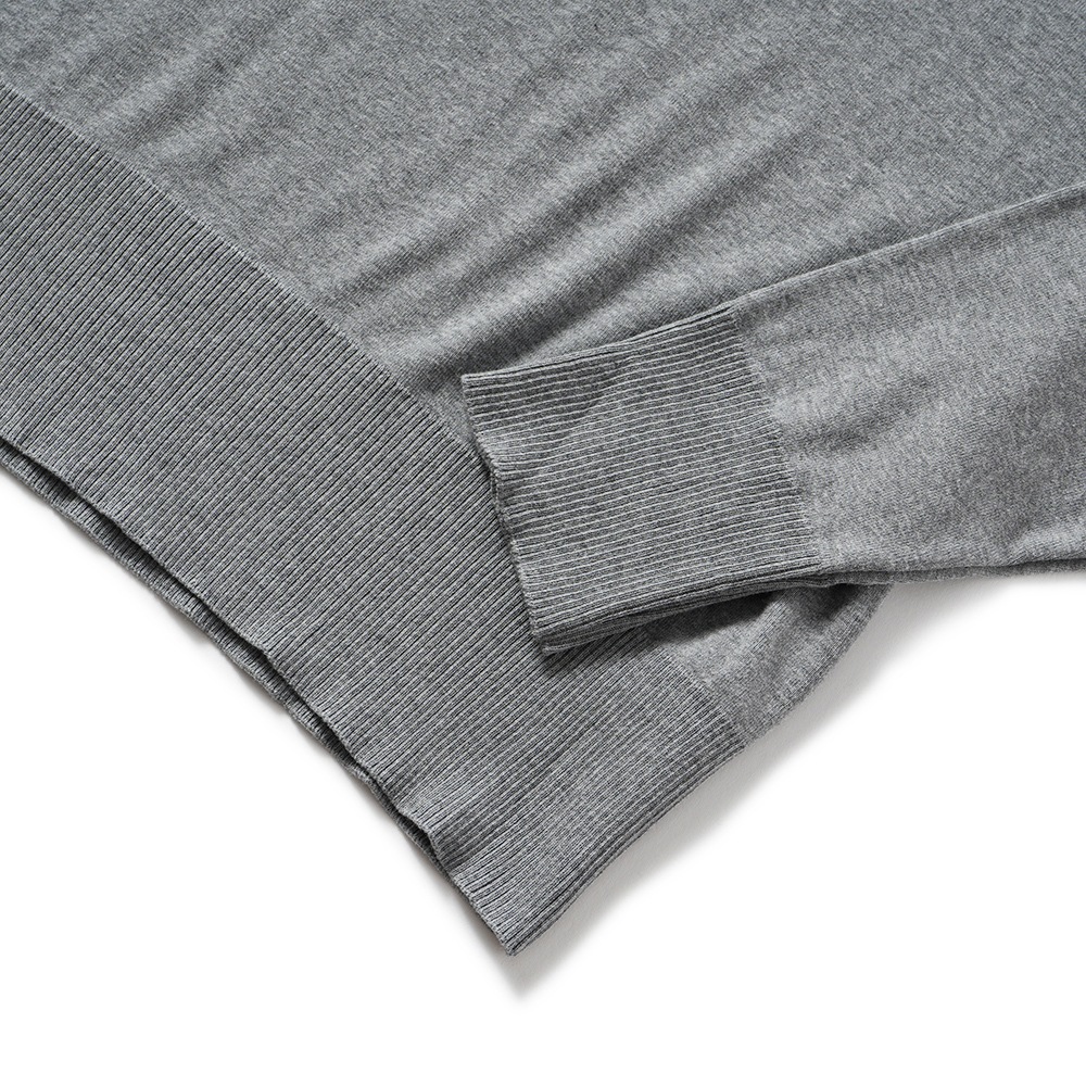 GICIPI ジチピ 2401A LUPO ルーポ COTONE SOFT コトーネソフト クルーネック リラックスフィットニットソー GRI.MELA