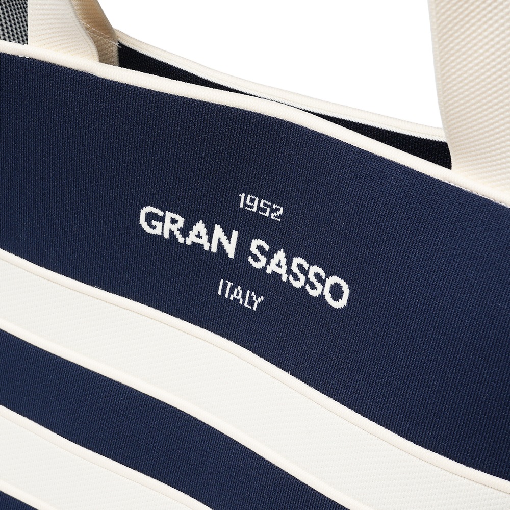 GRAN SASSO グランサッソ ポリエステル・ナイロン ロゴ トートバッグ 91104-90038 NAVY