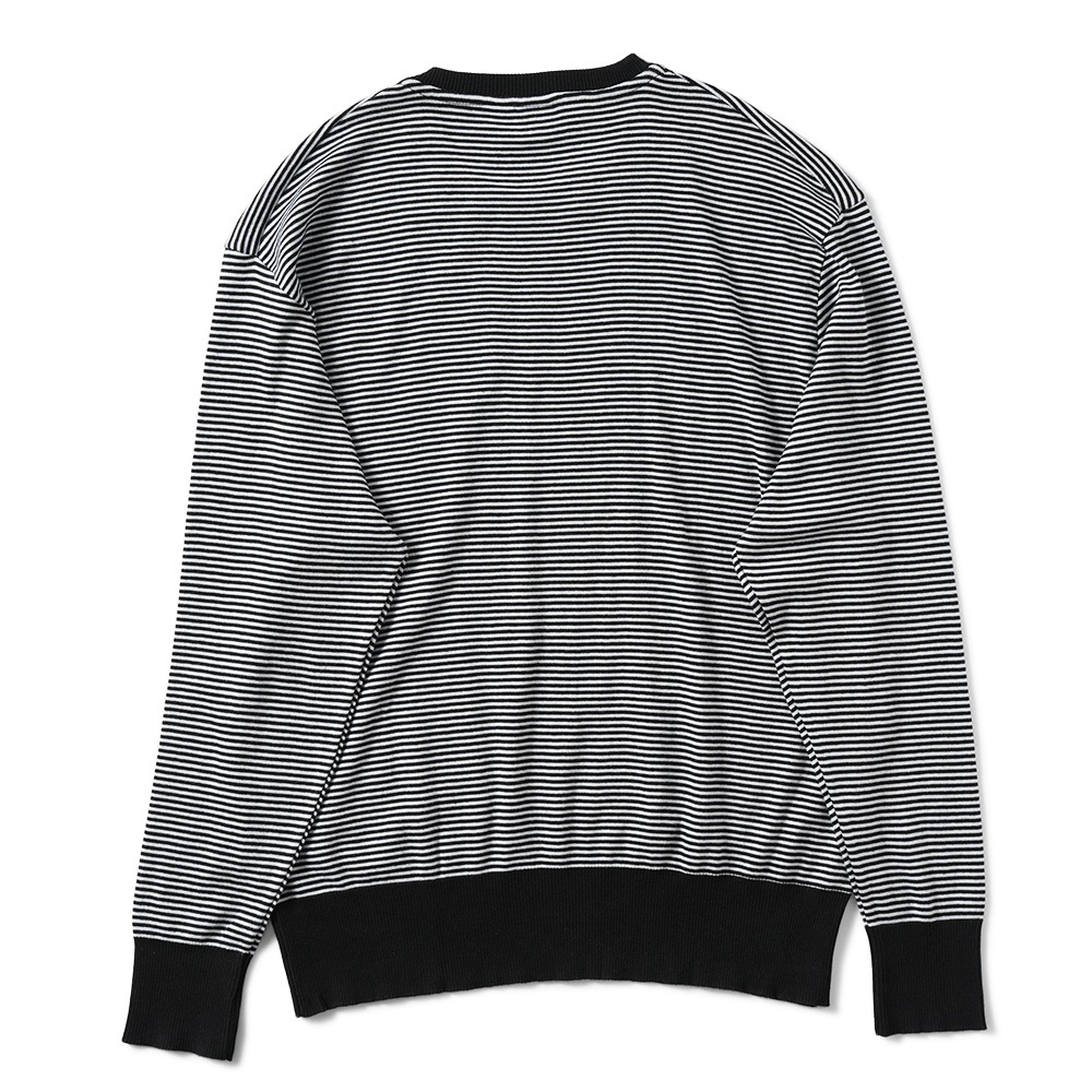 GICIPI ジチピ 2401A LUPO ルーポ COTONE SOFT コトーネソフト クルーネック リラックスフィットニットソー NERO/BIANCO