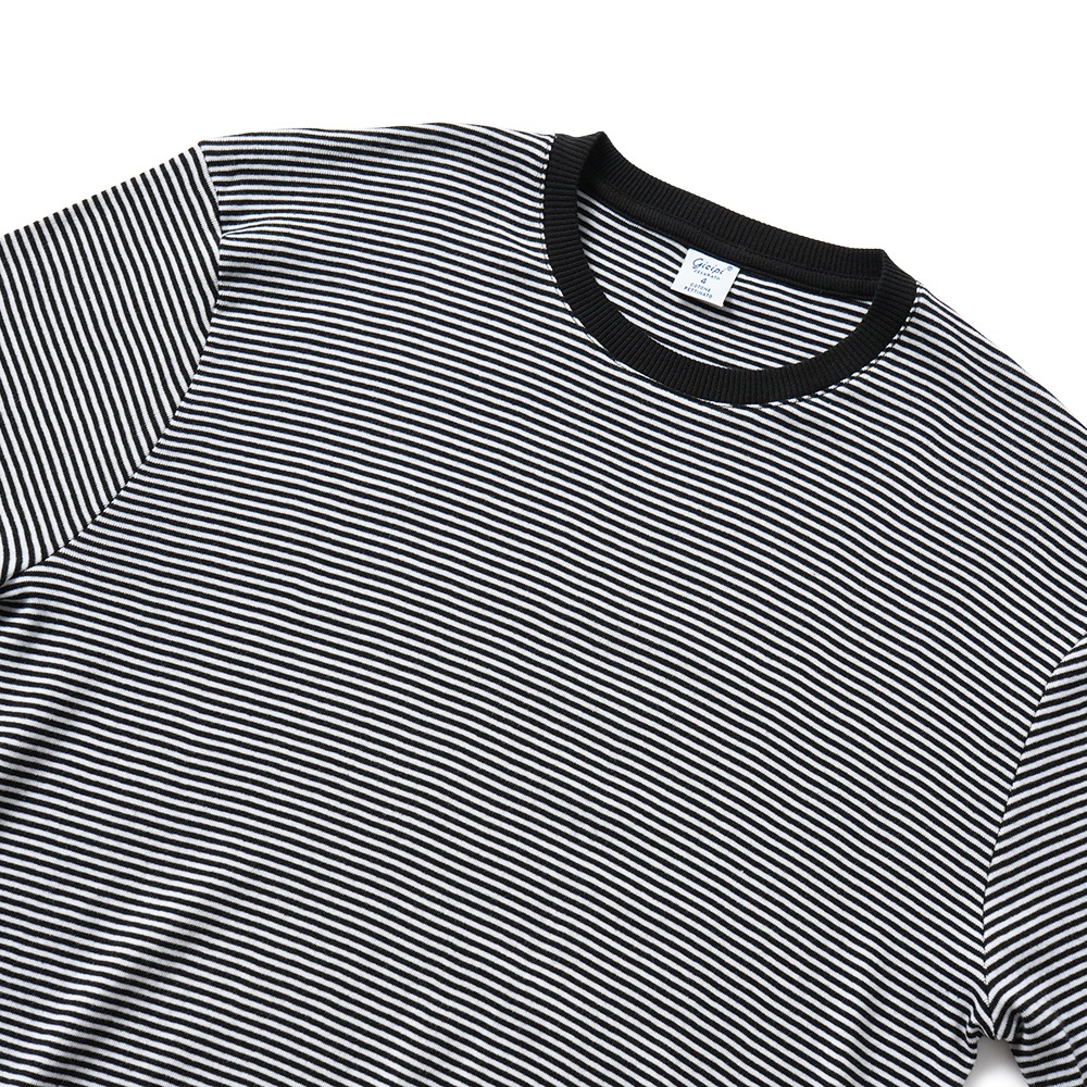 GICIPI ジチピ 2401A LUPO ルーポ COTONE SOFT コトーネソフト クルーネック リラックスフィットニットソー NERO/BIANCO