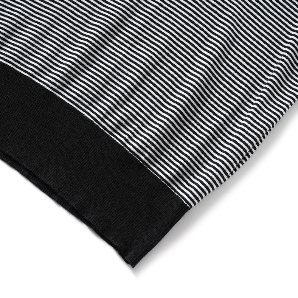 GICIPI ジチピ 2401A LUPO ルーポ COTONE SOFT コトーネソフト クルーネック リラックスフィットニットソー NERO/BIANCO