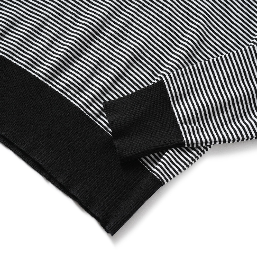 GICIPI ジチピ 2401A LUPO ルーポ COTONE SOFT コトーネソフト クルーネック リラックスフィットニットソー NERO/BIANCO