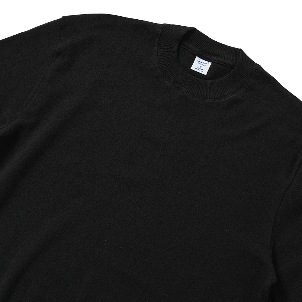 GICIPI ジチピ 2501A GIAGUARO Cotone Soft ジャグァーロ クルーネック リラックスフィット ニットソー Nero