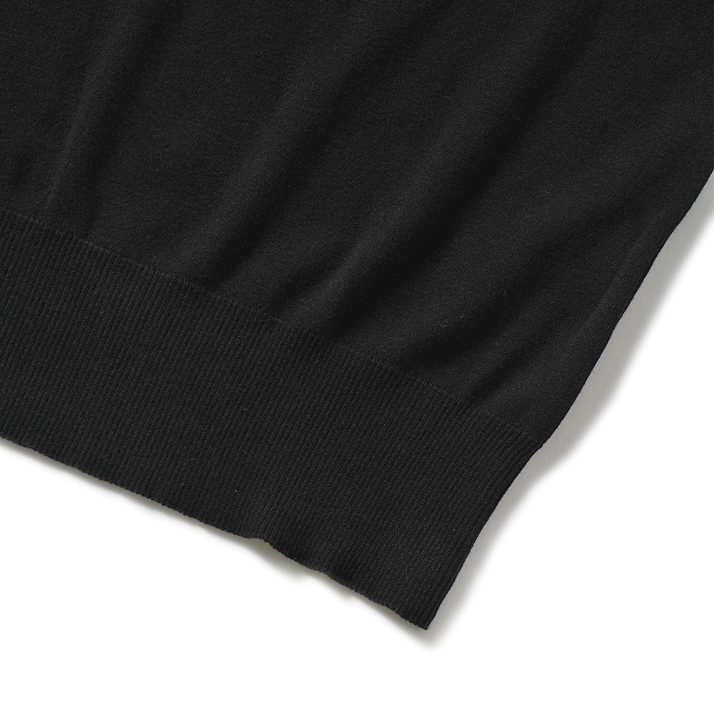 GICIPI ジチピ 2501A GIAGUARO Cotone Soft ジャグァーロ クルーネック リラックスフィット ニットソー Nero