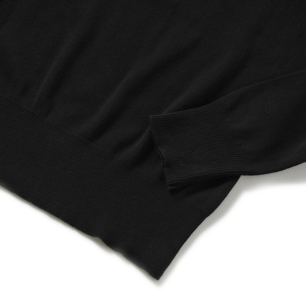 GICIPI ジチピ 2501A GIAGUARO Cotone Soft ジャグァーロ クルーネック リラックスフィット ニットソー Nero