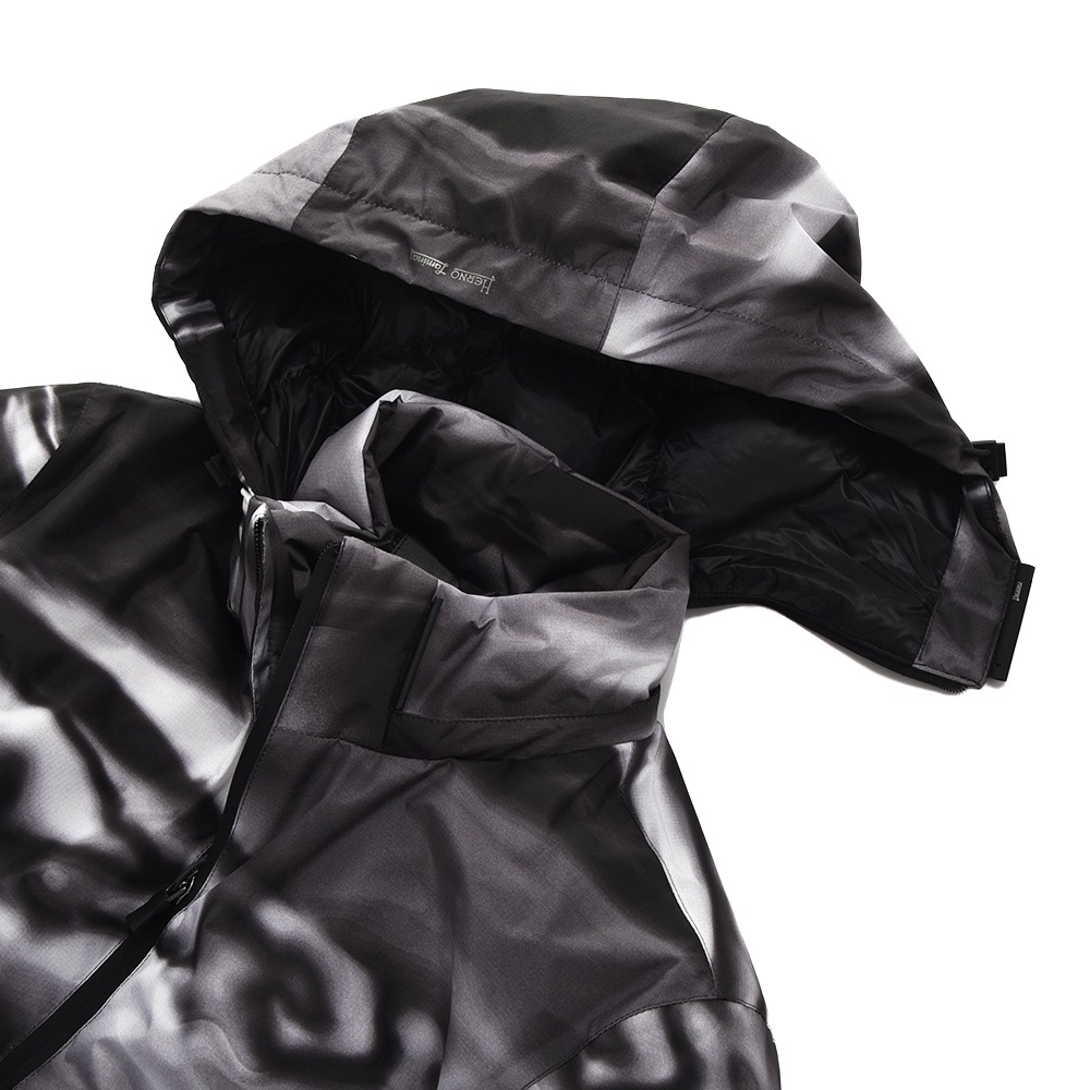 HERNO Laminar ヘルノ ラミナー スペクトラムプリント リップストップ フーデッドダウンブルゾン PI00264UL/12694/H/D BLACK