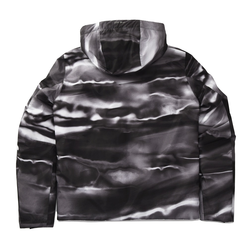 HERNO Laminar ヘルノ ラミナー スペクトラムプリント リップストップ フーデッドダウンブルゾン PI00264UL/12694/H/D BLACK