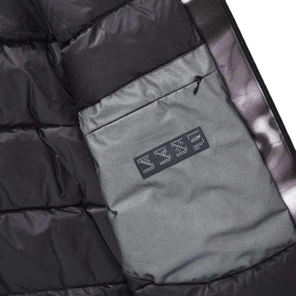 HERNO Laminar ヘルノ ラミナー スペクトラムプリント リップストップ フーデッドダウンブルゾン PI00264UL/12694/H/D BLACK