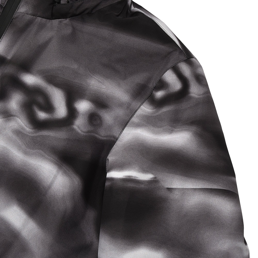 HERNO Laminar ヘルノ ラミナー スペクトラムプリント リップストップ フーデッドダウンブルゾン PI00264UL/12694/H/D BLACK