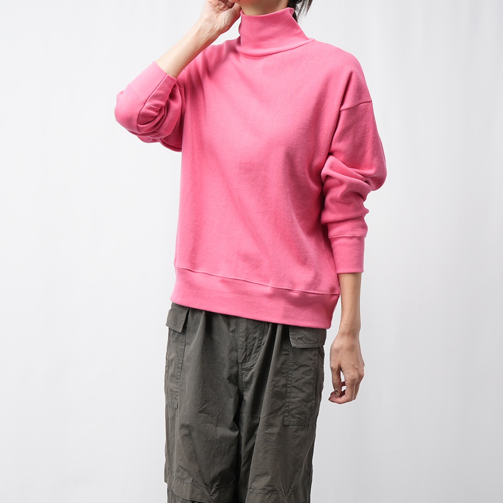 GICIPI ジチピ 2313A PERA ペーラ PESANTE ワイドクロップド丈 ハイネック ミラノリブ ニットソー PINK