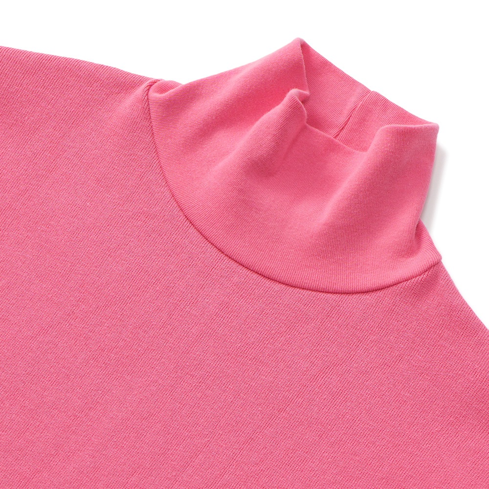 GICIPI ジチピ 2313A PERA ペーラ PESANTE ワイドクロップド丈 ハイネック ミラノリブ ニットソー PINK