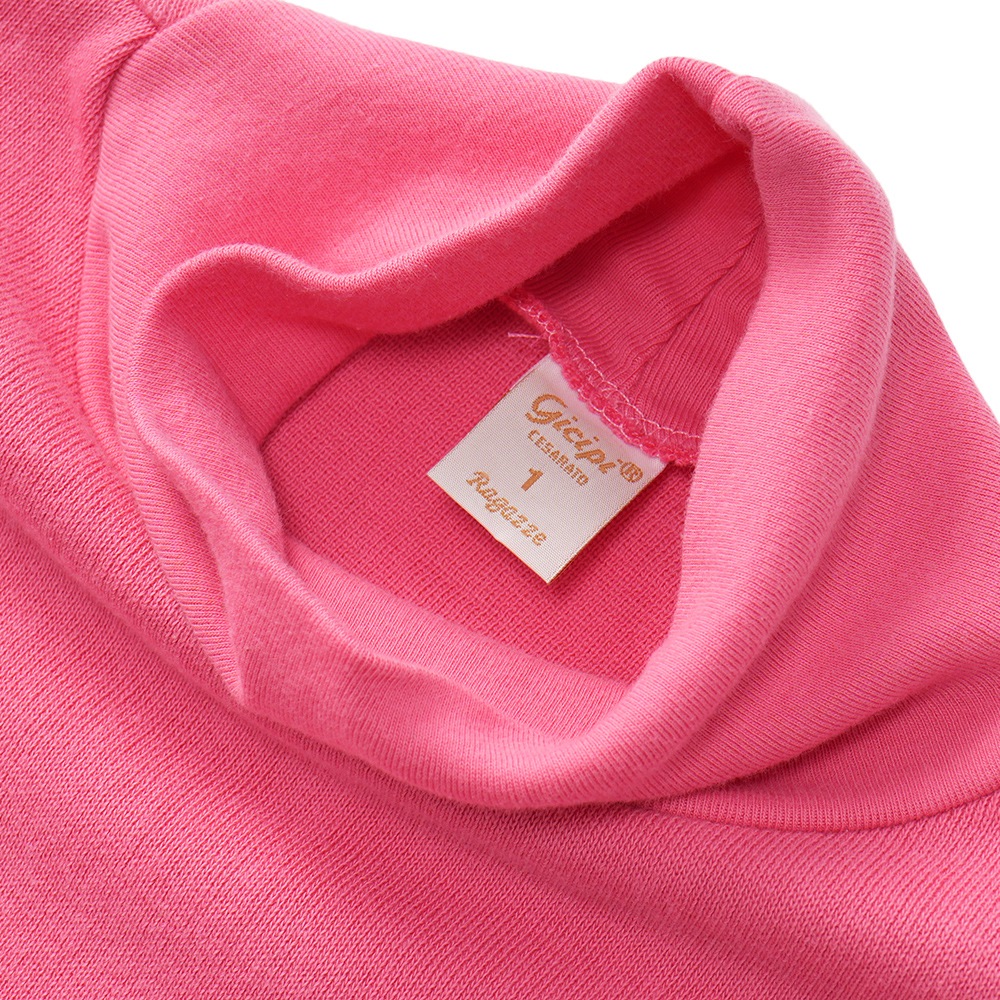 GICIPI ジチピ 2313A PERA ペーラ PESANTE ワイドクロップド丈 ハイネック ミラノリブ ニットソー PINK