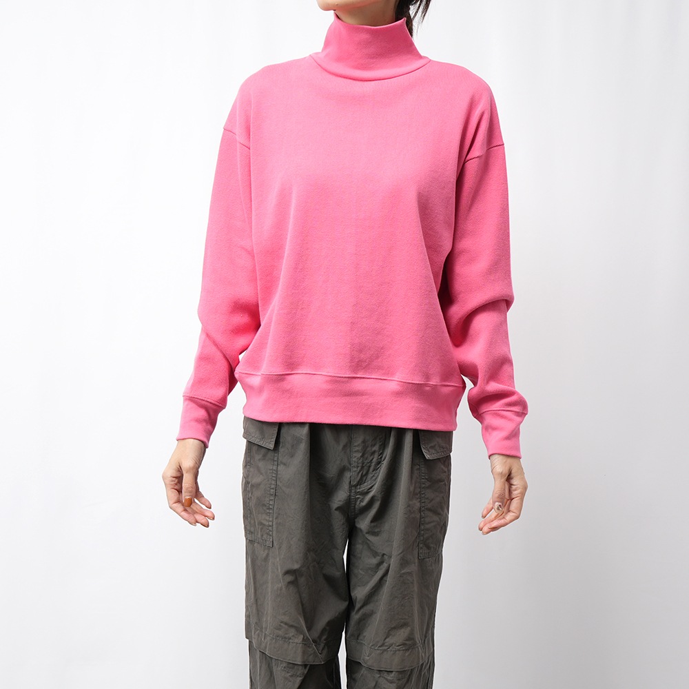 GICIPI ジチピ 2313A PERA ペーラ PESANTE ワイドクロップド丈 ハイネック ミラノリブ ニットソー PINK