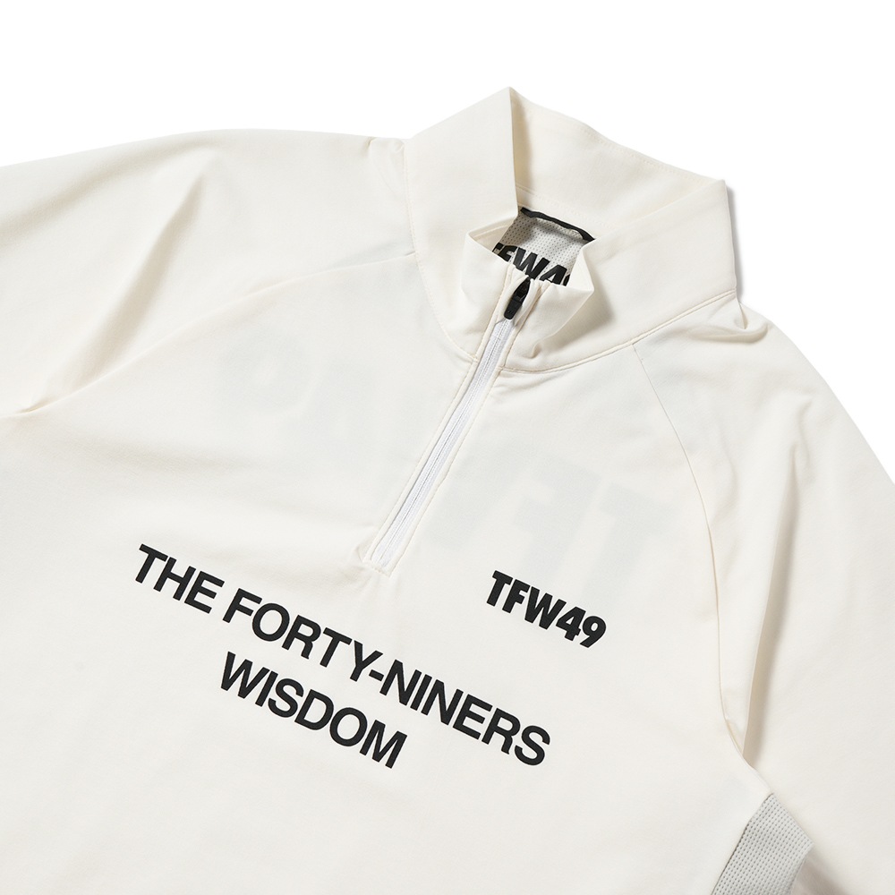 TFW49 ティーエフダブリュー49 L/S HALF ZIP MOCKNECK L/S ハーフジップ モックネック T102410005 WH×IV