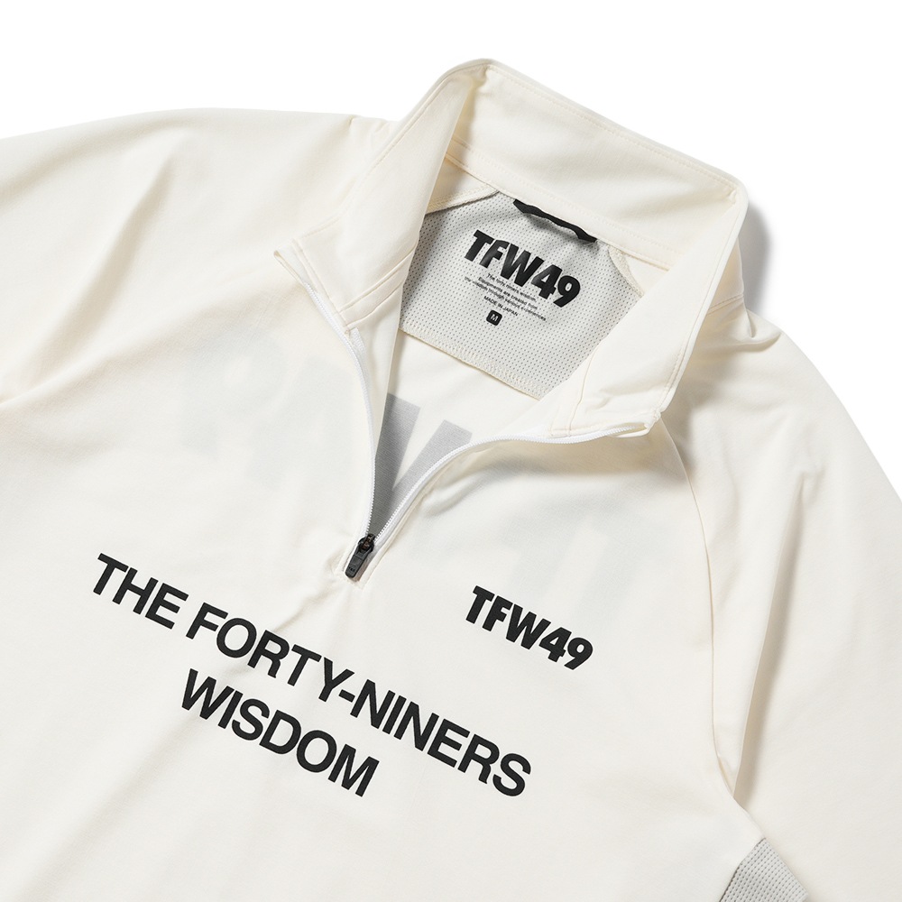 TFW49 ティーエフダブリュー49 L/S HALF ZIP MOCKNECK L/S ハーフジップ モックネック T102410005 WH×IV