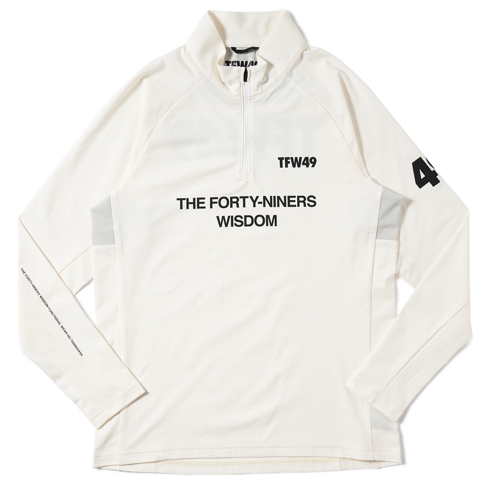 TFW49 ティーエフダブリュー49 L/S HALF ZIP MOCKNECK L/S ハーフジップ モックネック T102410005 WH×IV