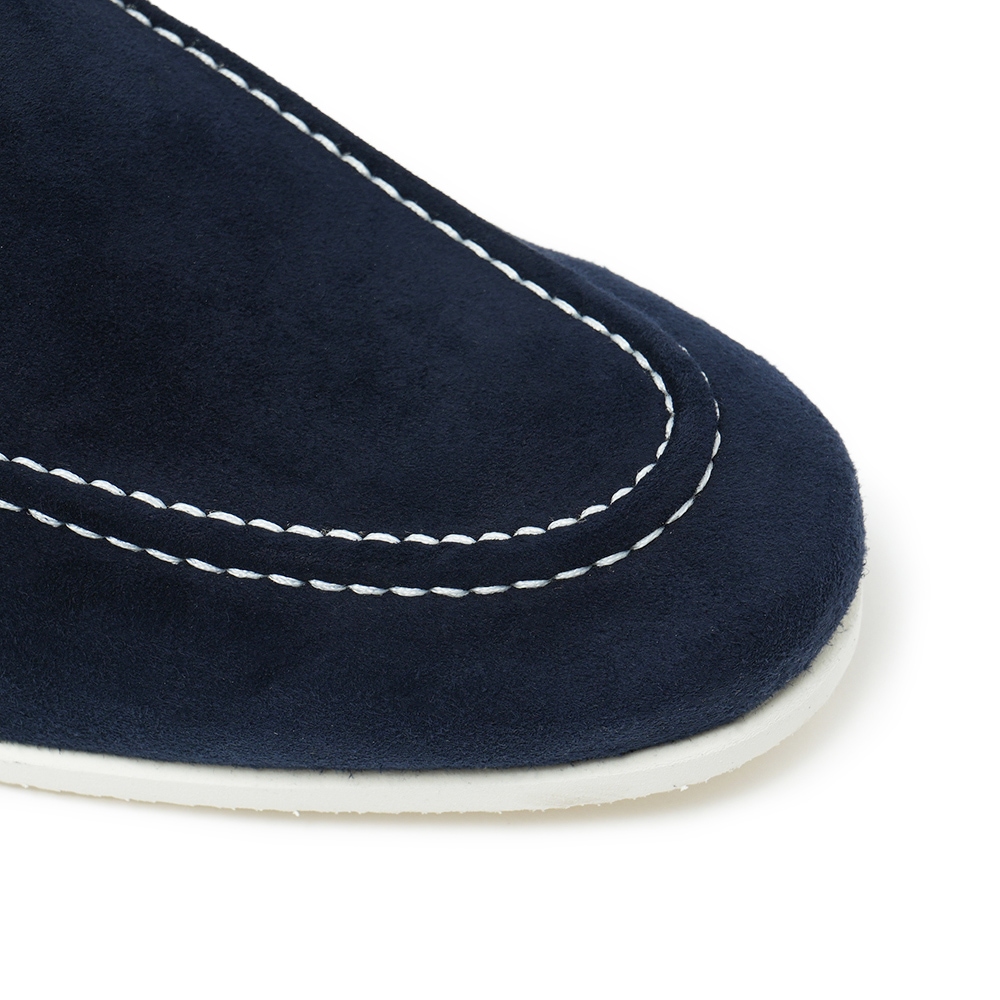 FERRANTE フェランテ NAVY/M CAMOSCIO スエード ラバーソール デッキシューズ NAVY