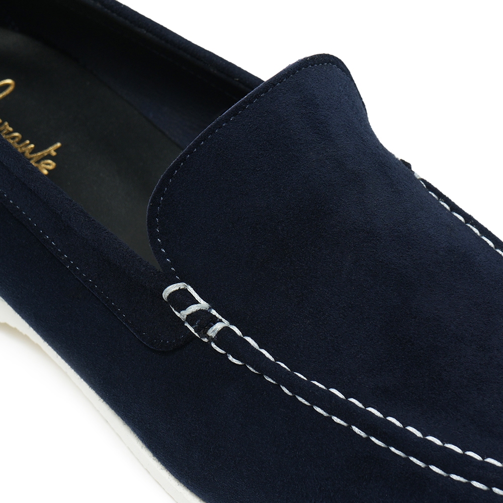 FERRANTE フェランテ NAVY/M CAMOSCIO スエード ラバーソール デッキシューズ NAVY