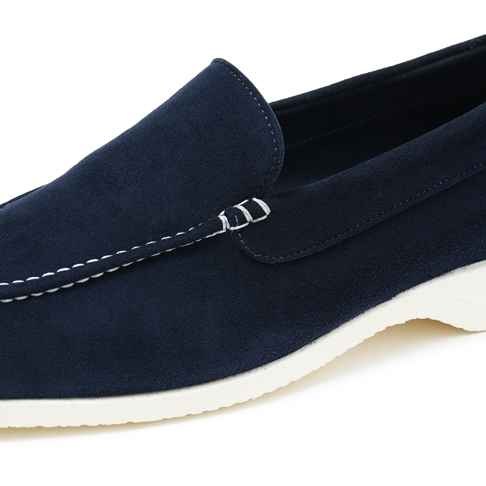 FERRANTE フェランテ NAVY/M CAMOSCIO スエード ラバーソール デッキシューズ NAVY
