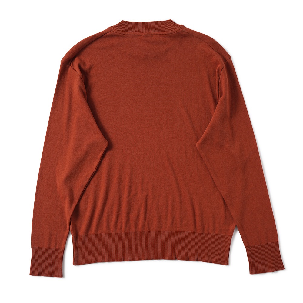 GICIPI ジチピ 2501A GIAGUARO Cotone Soft ジャグァーロ クルーネック リラックスフィット ニットソー Mattone