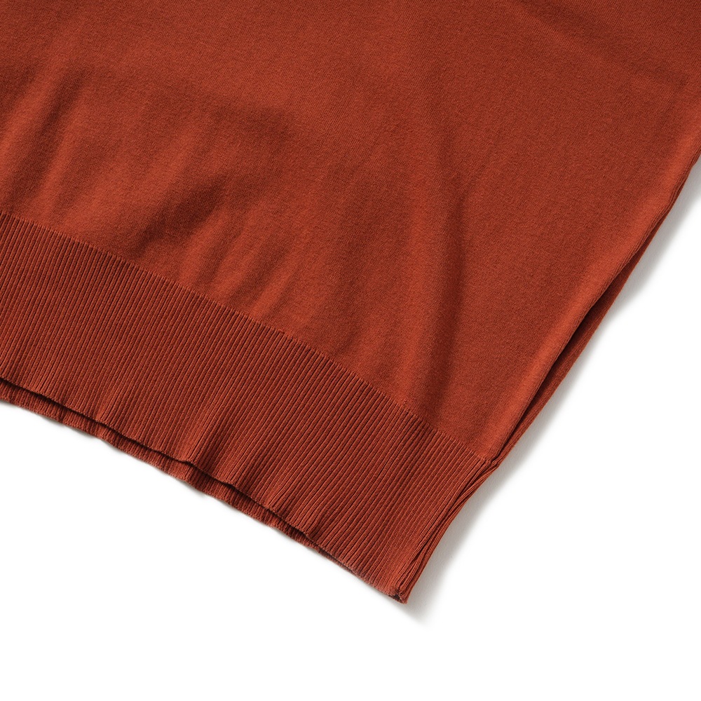 GICIPI ジチピ 2501A GIAGUARO Cotone Soft ジャグァーロ クルーネック リラックスフィット ニットソー Mattone