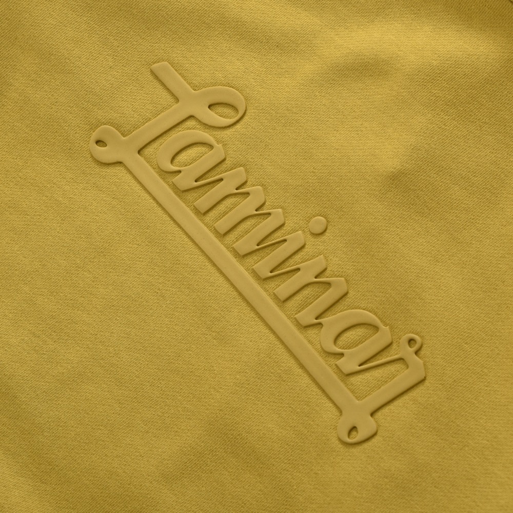 HERNO Laminar ヘルノ ラミナー JG008UL-50017 エンボス ロゴ スウェット プルオーバーパーカ YELLOW