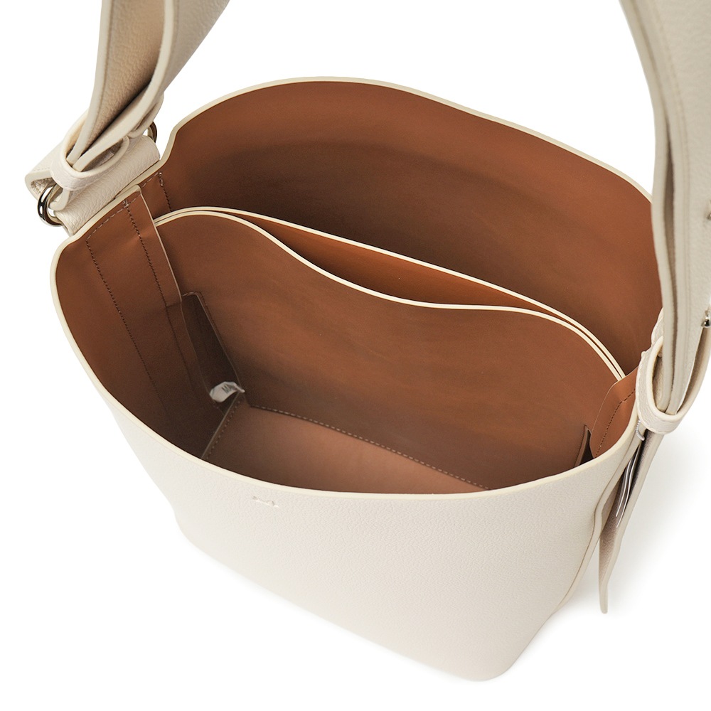 &MYUQ アンドミューク JUNO MINI ジュノ ミニ シボ ショルダー バッグ MCB075 WHITE