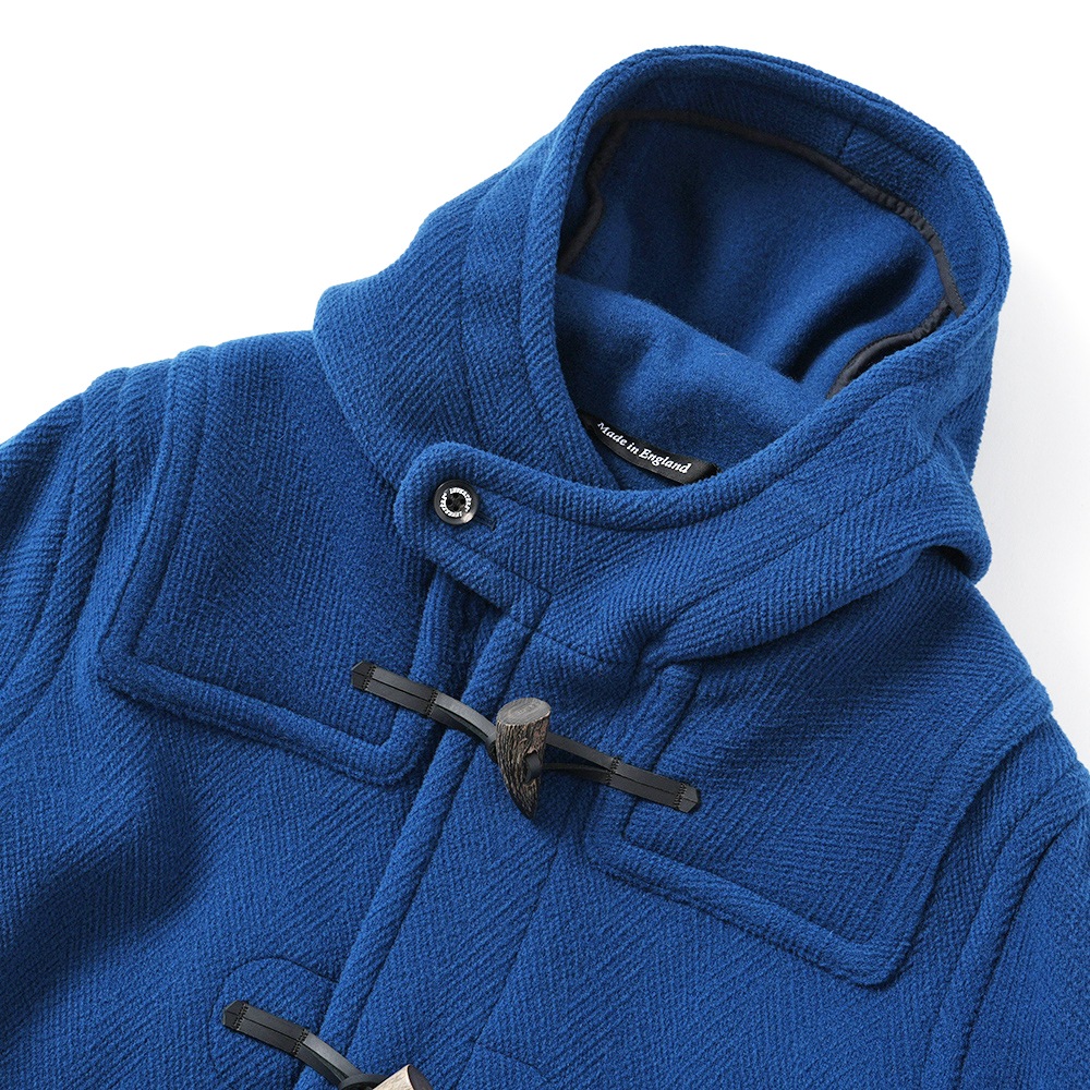 INVERTERE インバーティア NEWTON ABBOT Joshua Ellis ウール ヘリンボーン ダッフルコート ROYAL BLUE