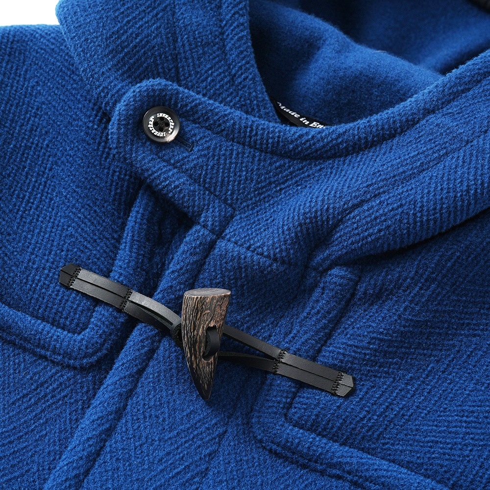 INVERTERE インバーティア NEWTON ABBOT Joshua Ellis ウール ヘリンボーン ダッフルコート ROYAL BLUE