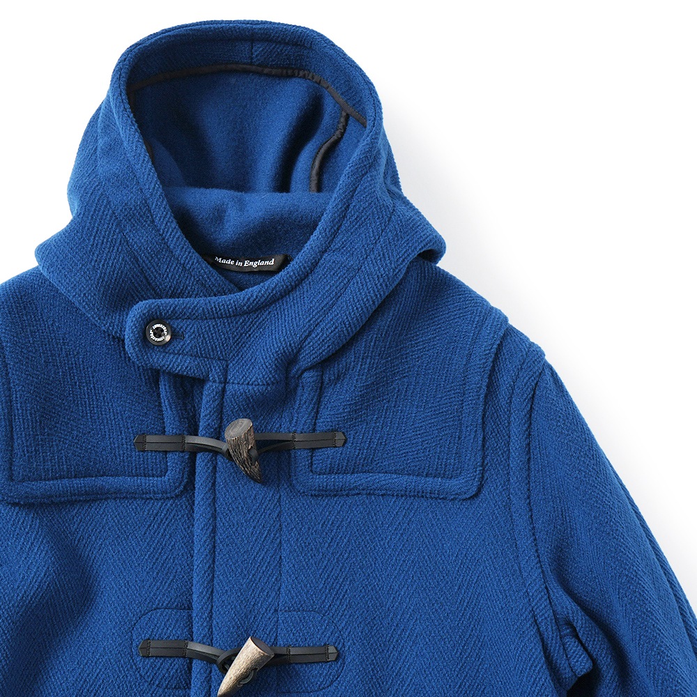 INVERTERE インバーティア NEWTON ABBOT Joshua Ellis ウール ヘリンボーン ダッフルコート ROYAL BLUE