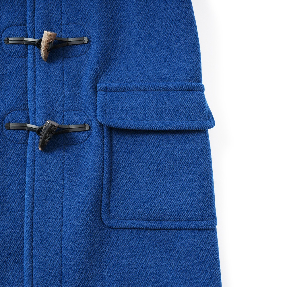 INVERTERE インバーティア NEWTON ABBOT Joshua Ellis ウール ヘリンボーン ダッフルコート ROYAL BLUE