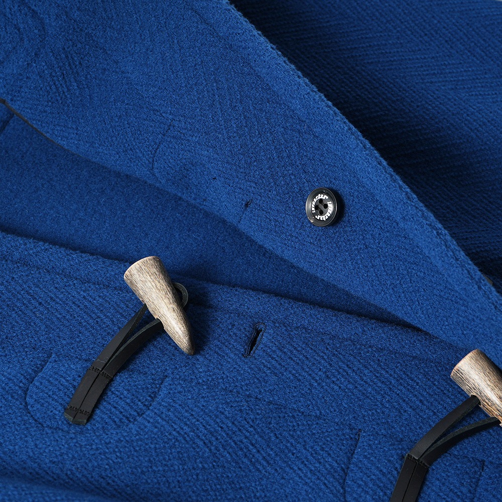 INVERTERE インバーティア NEWTON ABBOT Joshua Ellis ウール ヘリンボーン ダッフルコート ROYAL BLUE