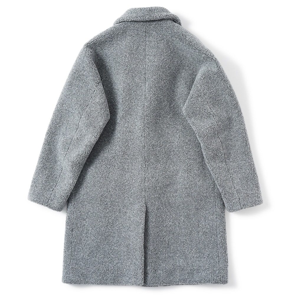 HERNO ヘルノ MELANGE TEDDY エコファー チェスターコート CA000206U-12735 L.GREY