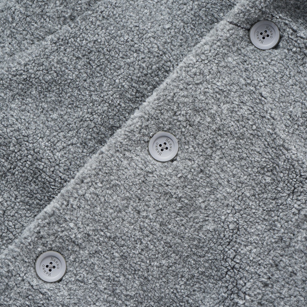 HERNO ヘルノ MELANGE TEDDY エコファー チェスターコート CA000206U-12735 L.GREY