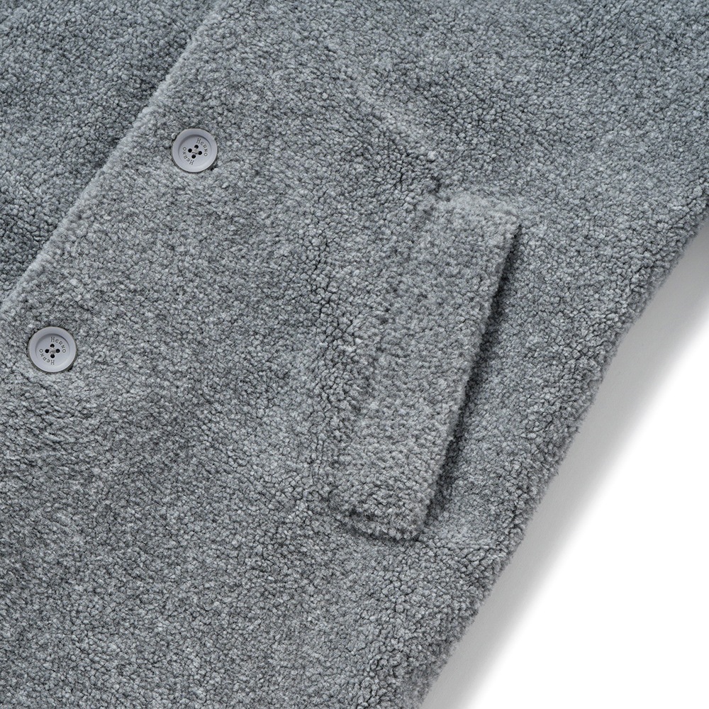 HERNO ヘルノ MELANGE TEDDY エコファー チェスターコート CA000206U-12735 L.GREY