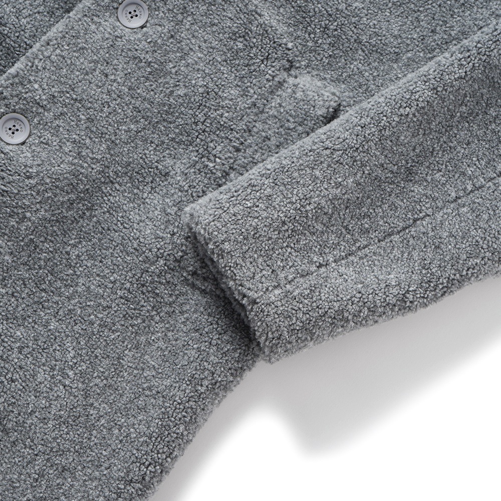 HERNO ヘルノ MELANGE TEDDY エコファー チェスターコート CA000206U-12735 L.GREY