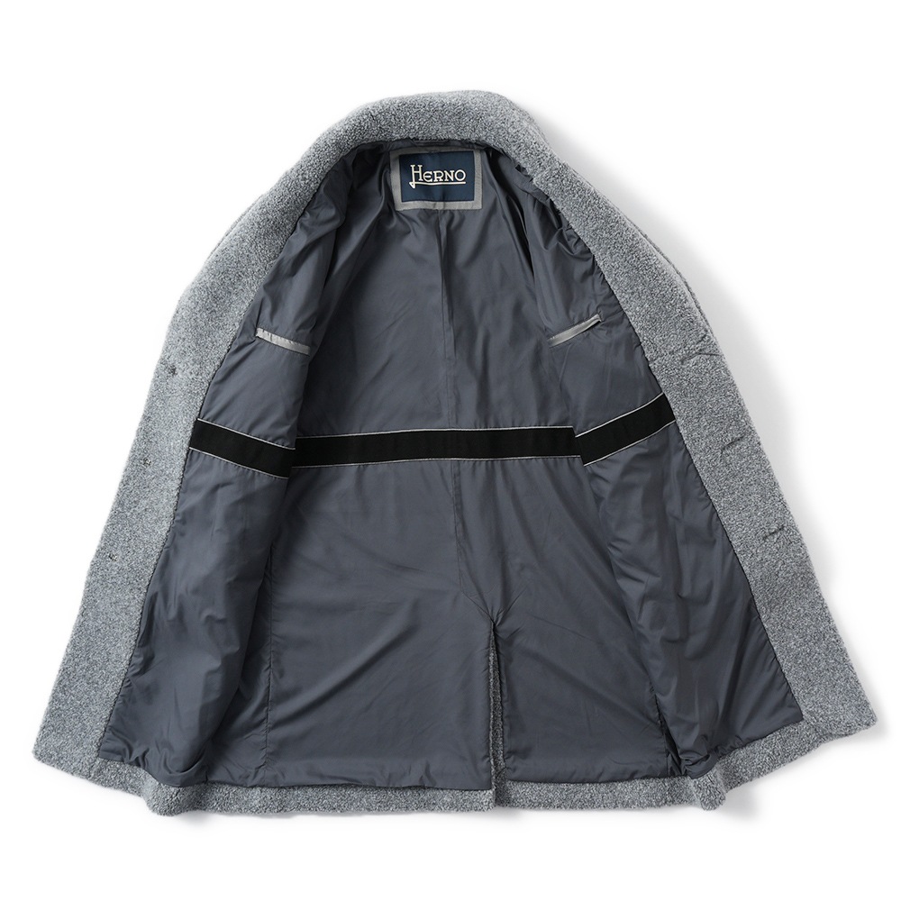 HERNO ヘルノ MELANGE TEDDY エコファー チェスターコート CA000206U-12735 L.GREY