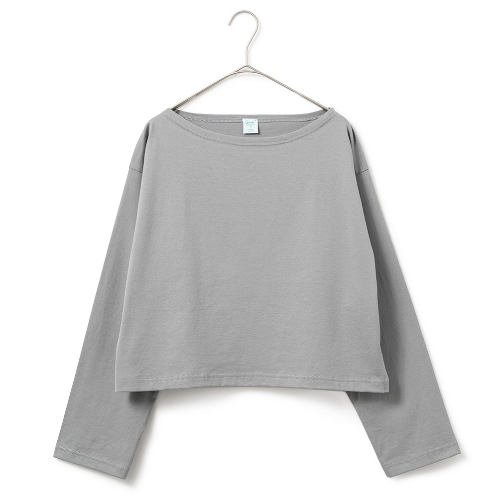 GICIPI ジチピ 2516P PETROLIO Jersey Doppio Ritorto ペトローリオ クロップド丈 ボートネック カットソー CALCE