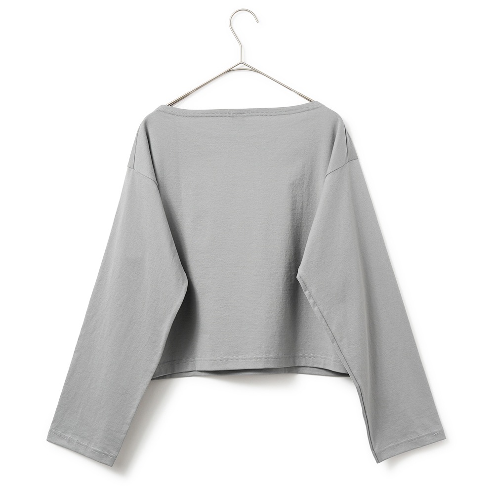 GICIPI ジチピ 2516P PETROLIO Jersey Doppio Ritorto ペトローリオ クロップド丈 ボートネック カットソー CALCE