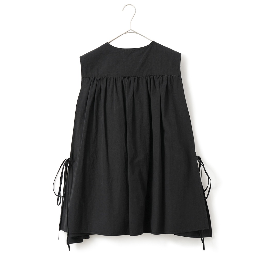 PROTAGONISTA プロタゴニスタ ノースリーブ ギャザーブラウス PNT-BL-10A BLACK