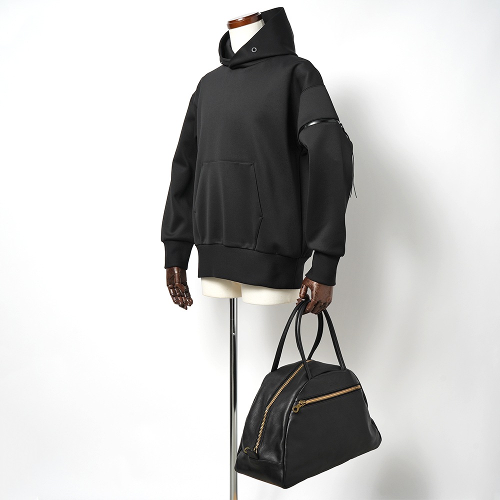 JAS M.B. ジャス エムビー Mini Boston ミニ ボストン ヌメオイルシュリンクレザー ボストンバッグ BLACK